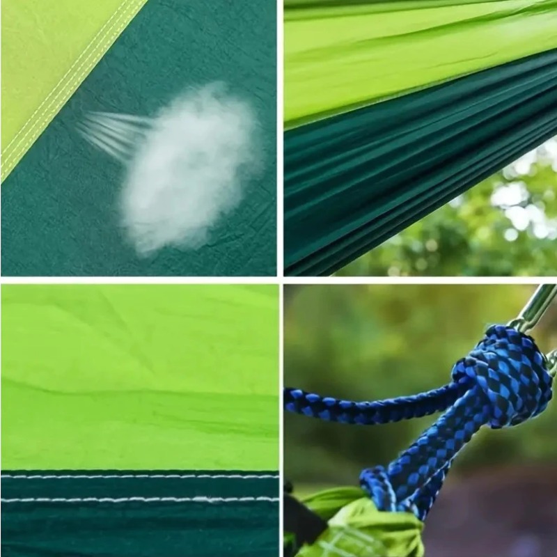 Outdoor Lightweight Nylon Camping Hammock with Hanging Straps Perfect for Backpacking Travel Beach Yard and Garden