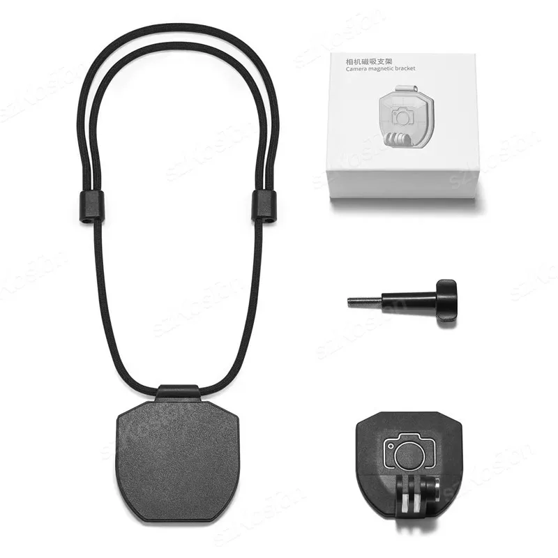 Magnetischer Umhängeband-Halter, Halterungsadapter mit Umhängeband für Go Pro Hero 13 12 Insta 360 X4 DJI Osmo Action 5 Pro 4 Kamera