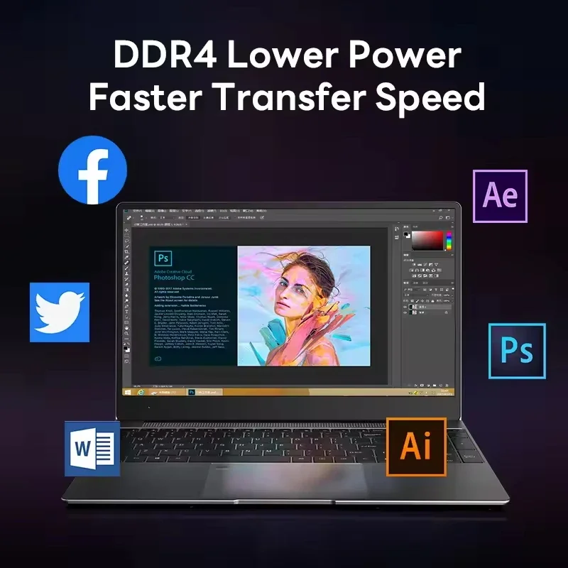 Laptop portatile da 14,1 pollici Intel Celeron N5095 16 GB DDR4 512 GB 1 TB SSD Windows 11 Pro Notebook Pc Gamer Ufficio Studio Computer Portatili