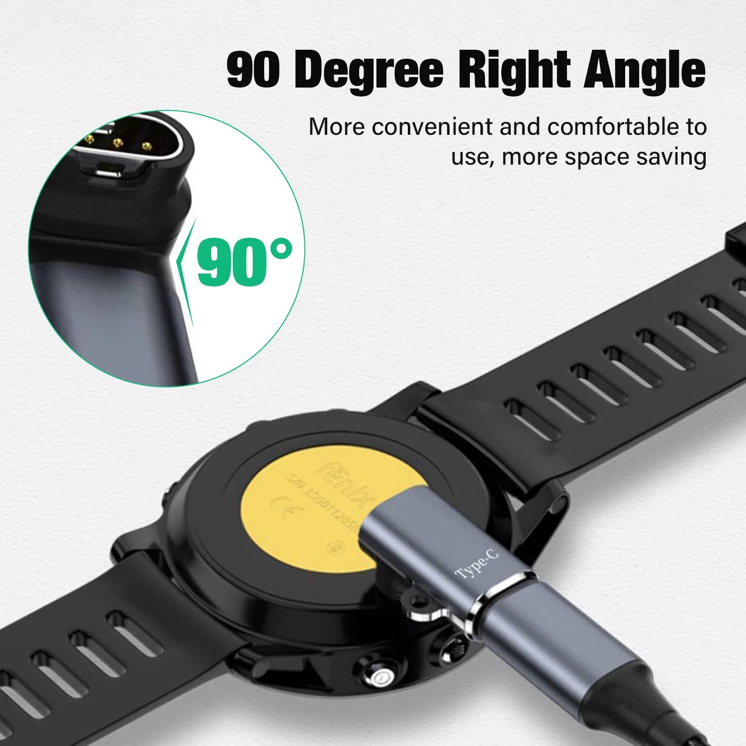 Type C USB Port to 4pin Charger Power Adapter Connector For Garmin Fenix 7/6/5/7X/6X/5X/Venu 2 plus Watch Charging Converter