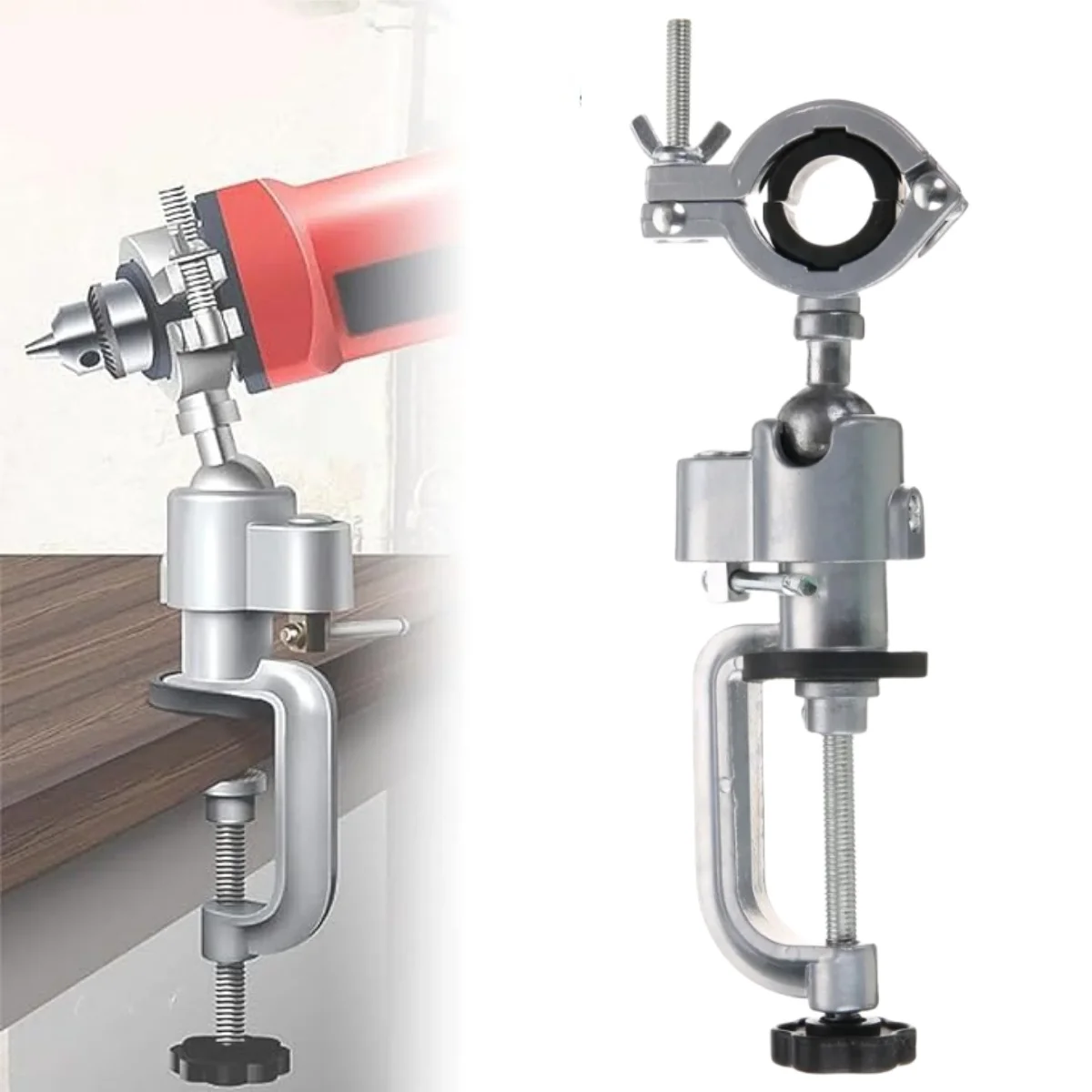 Universal Electric Drill Electric Grinder Bracket, Rotating Vise 360° Work Adjustable Multifunctional Electric Drill Fixed Vise