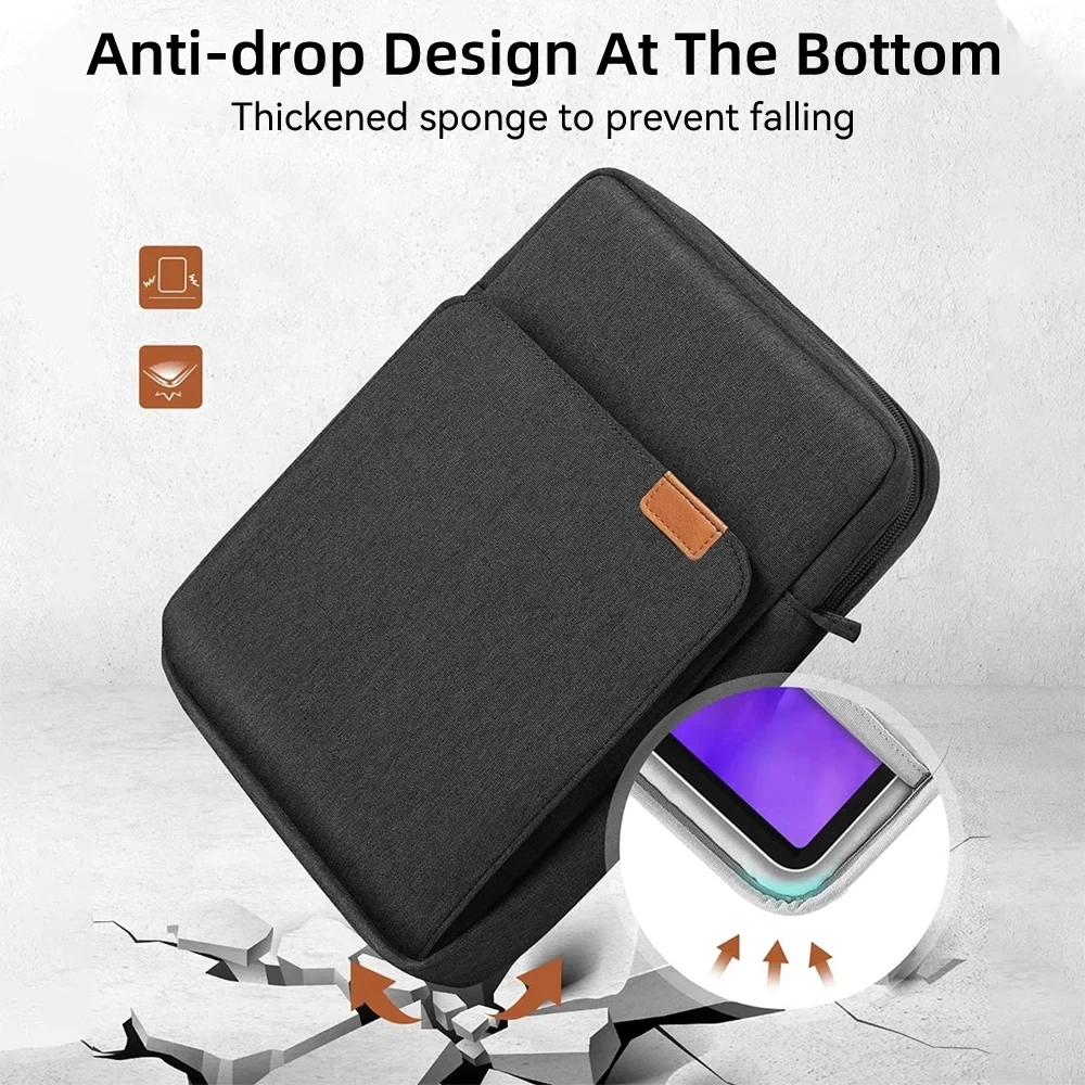 Capa para bolsa de laptop para macbook air & pro 11 12 13 polegadas bolsa para notebook à prova d'água para tablet de 9 a 13 polegadas com vários bolsos