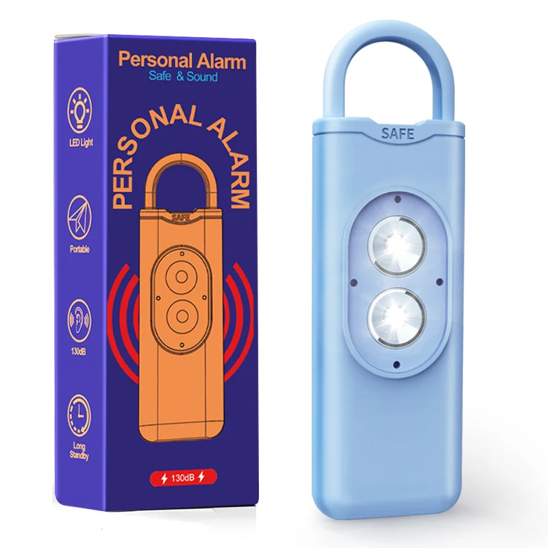 Self Defense Siren Safety Alarm for Women Keychain with 130dB SOS LED Light Personal Alarms Personal Security Keychain Alarm