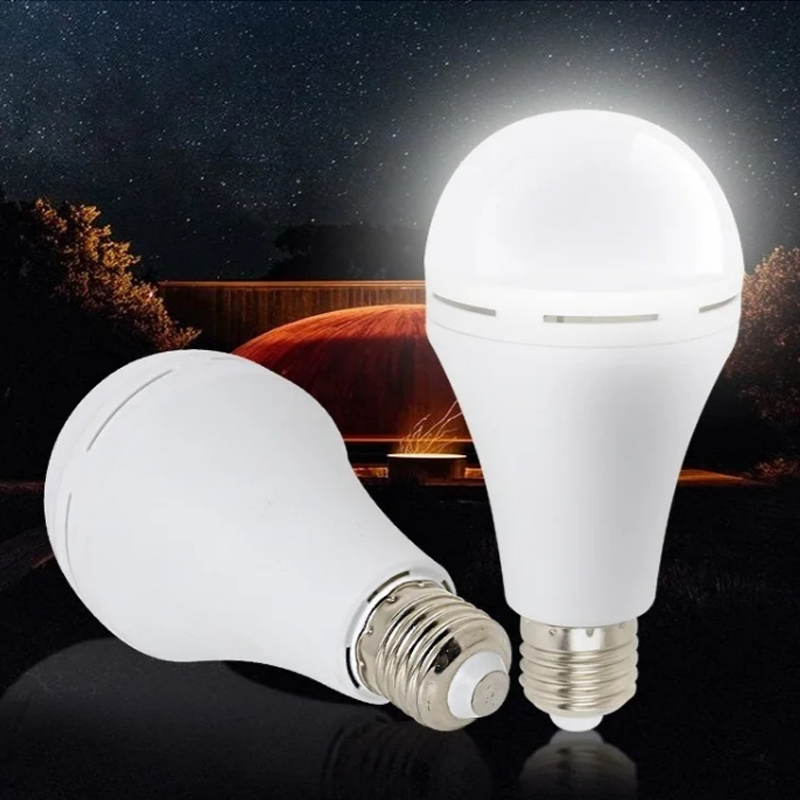 7/9/12/15W ฉุกเฉินหลอดไฟสีขาวเย็น E27 LED สมาร์ทประหยัดพลังงานโคมไฟแสงระหว่างไฟดับ