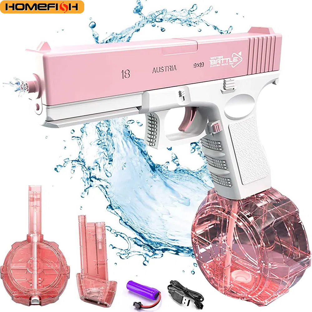 Automatic Electric Water Gun 500cc Large Capacity Super Strong Distance 10m Children and Adults Leak Proof Water Battle