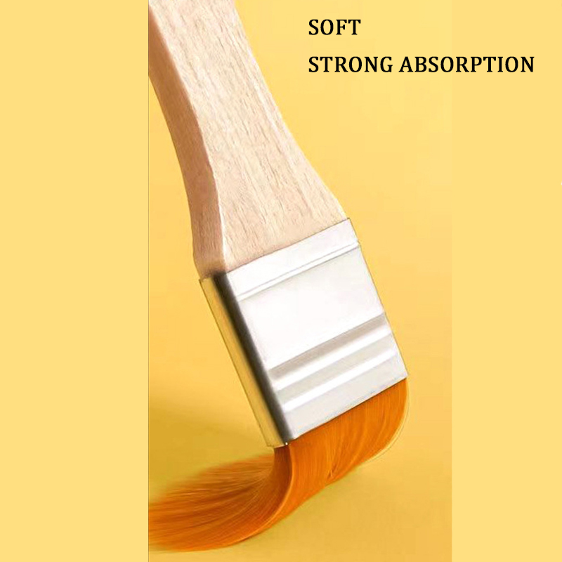 Набор из 7 плоских кистей для рисования из мягкого нейлона для волос