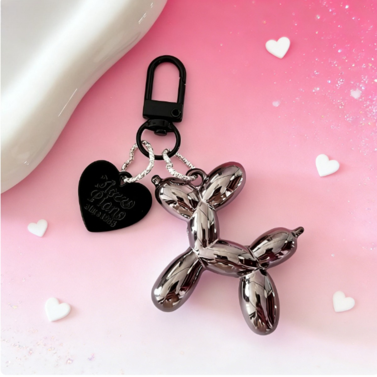 Fashion Keychain Punk Y2K Balloon Dog Keychains for Women Bag Pendant Jewelry Trinket Girl's Car Key Ring Key Chain Accessories