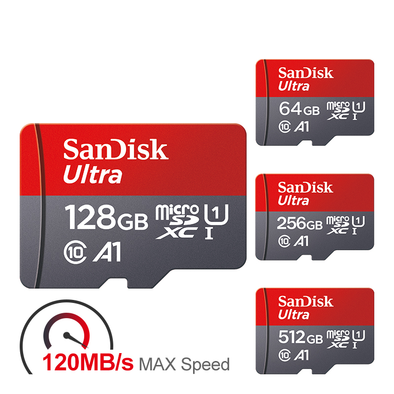 Tarjeta de memoria Ultra microsd A1 para teléfono, Clase 10, 128GB, 32GB, 64GB, 256GB, 512GB, SD, TF