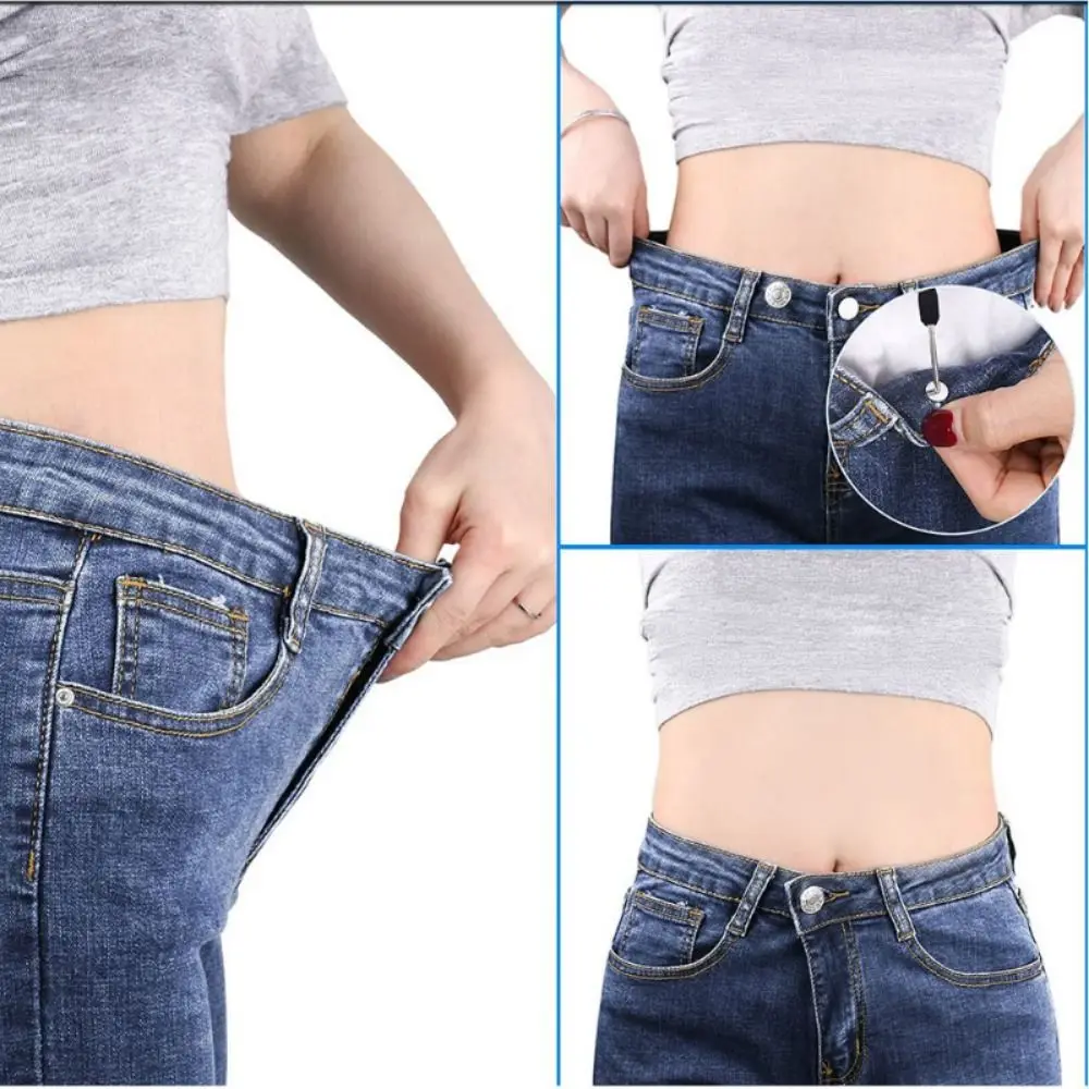 10 unidades/pacote botões jeans com chave de fenda roupas calças acessórios de costura fivela de cintura 17mm prego livre extensores de cintura botão