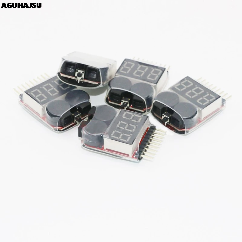 1pcs 1-8S LED Alarme de campainha de baixa tensão Lipo Indicador de tensão Verificador