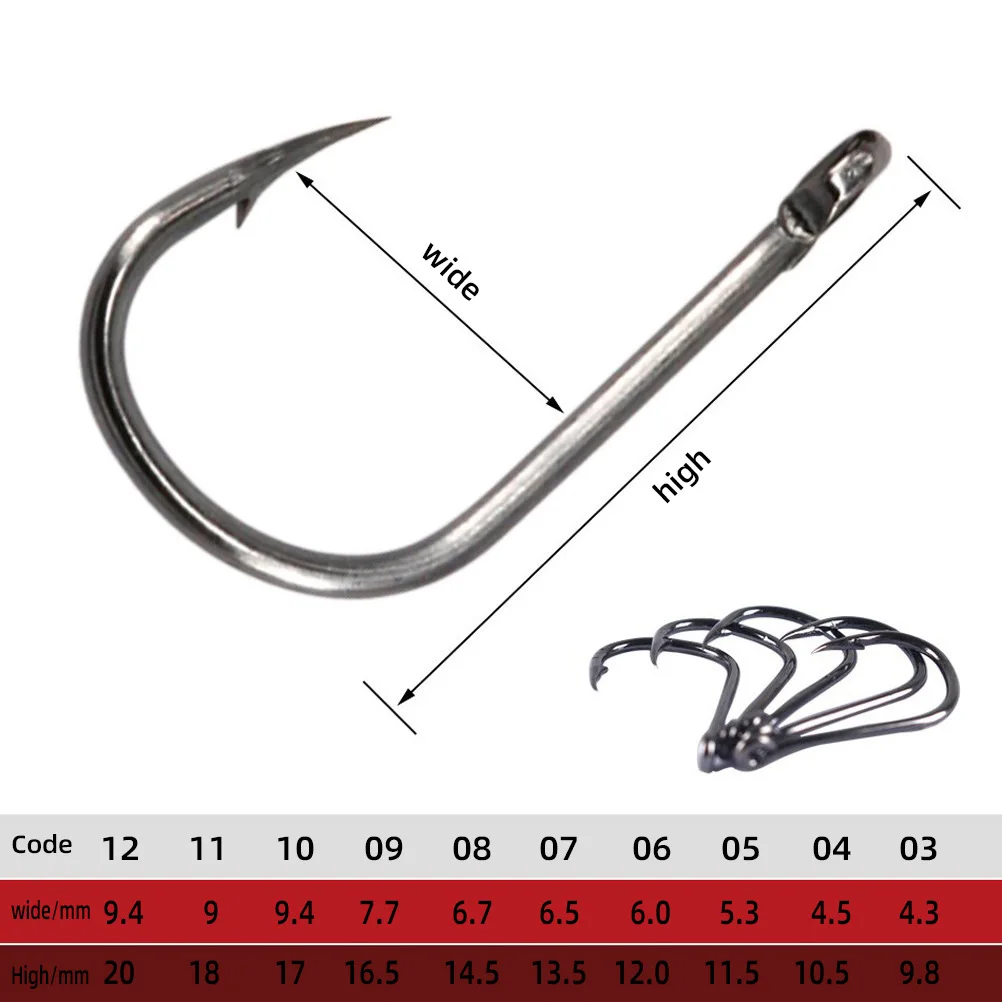 1000PCS Ami da pesca Set Acciaio ad alto tenore di carbonio Sharp Durevole Amo spinato Attrezzatura da pesca su roccia Attrezzatura per attrezzatura Accessori con bo