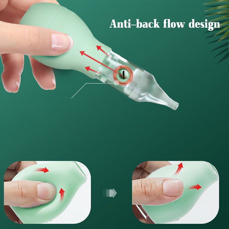 Zachte Neuszuiger voor Baby Anti-back Flow Neus Sucker Nieuwe Geboren Vacuüm Neus Cleaner Siliconen Baby Veiligheid zorg Diagnose-tool