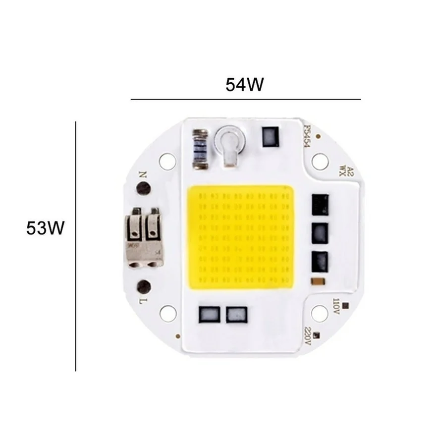 Chip LED COB ad alta potenza 100W 70W 50W senza saldatura per faretto Proiettore 220V 110V Perline luminose integrate Alluminio Bianco caldo