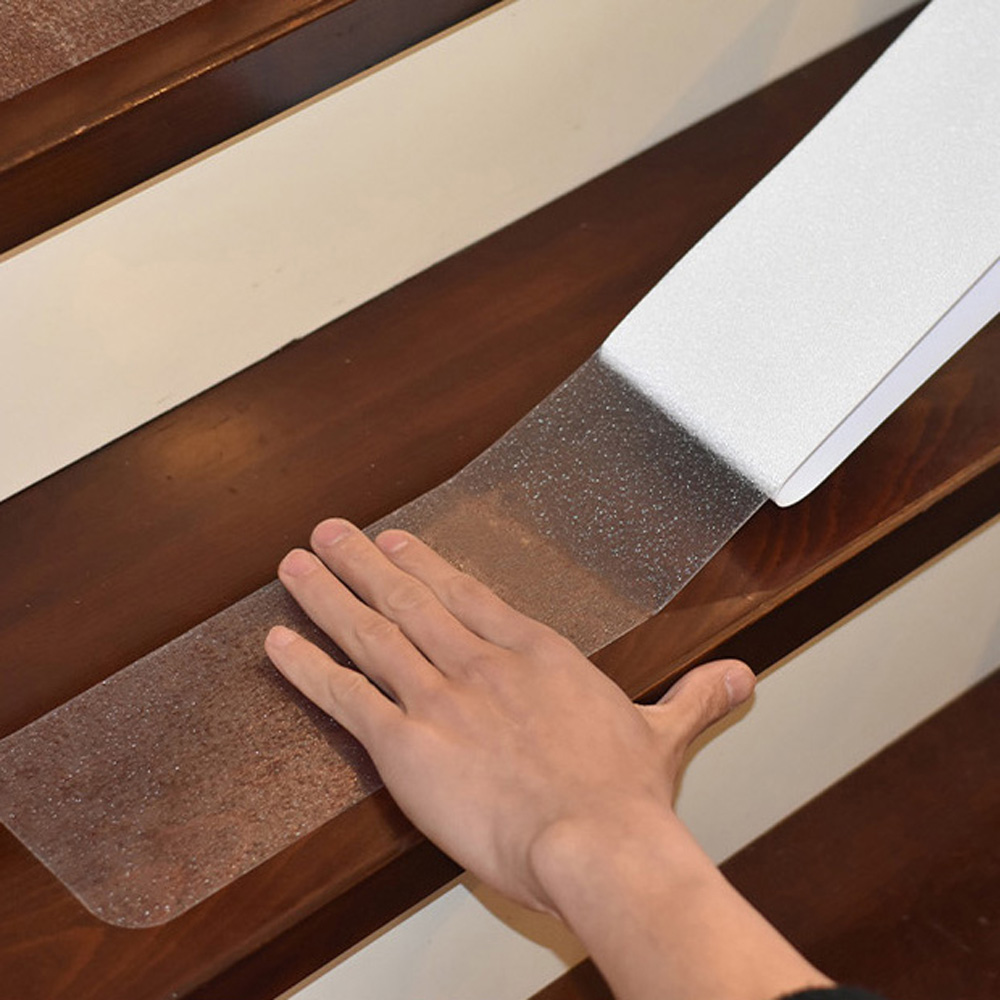 Autocollants coordonnants pour escaliers, bande de sol transparente coordonnante, bande d'escalier transparente, ensemble de protection de tapis pour animaux de compagnie, enfants, vieux hommes