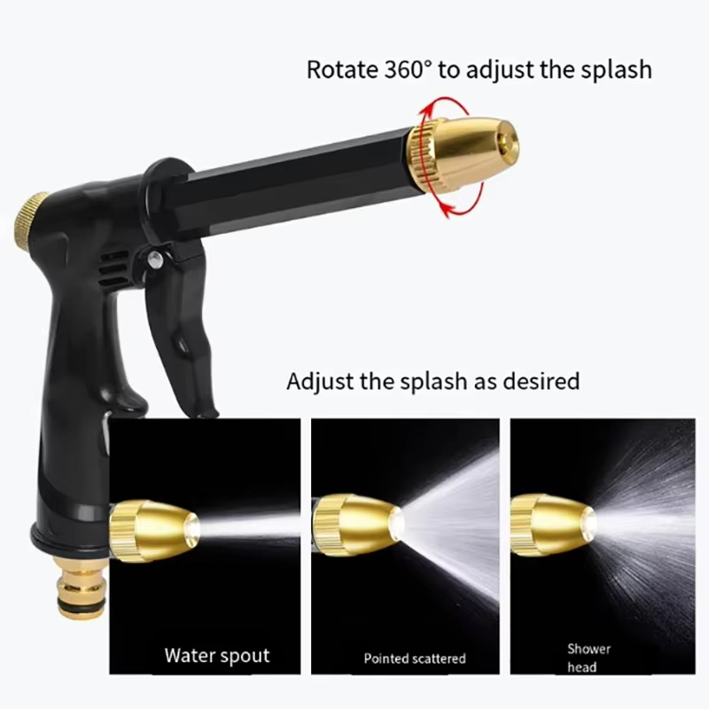 Buse de pulvérisation de jardin, pistolet d'arrosage, tête de plantes, lacets de voitures et d'animaux domestiques, buse de Jet de pulvérisation haute pression