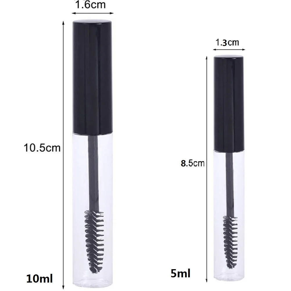 5/10Ml 2 Chiếc Trống Mascara Ống Lông Mi Cây Đũa Phép Mi Kem Hộp Đựng Chai Với Phễu Hút Chuyển Pipet lọ Chai