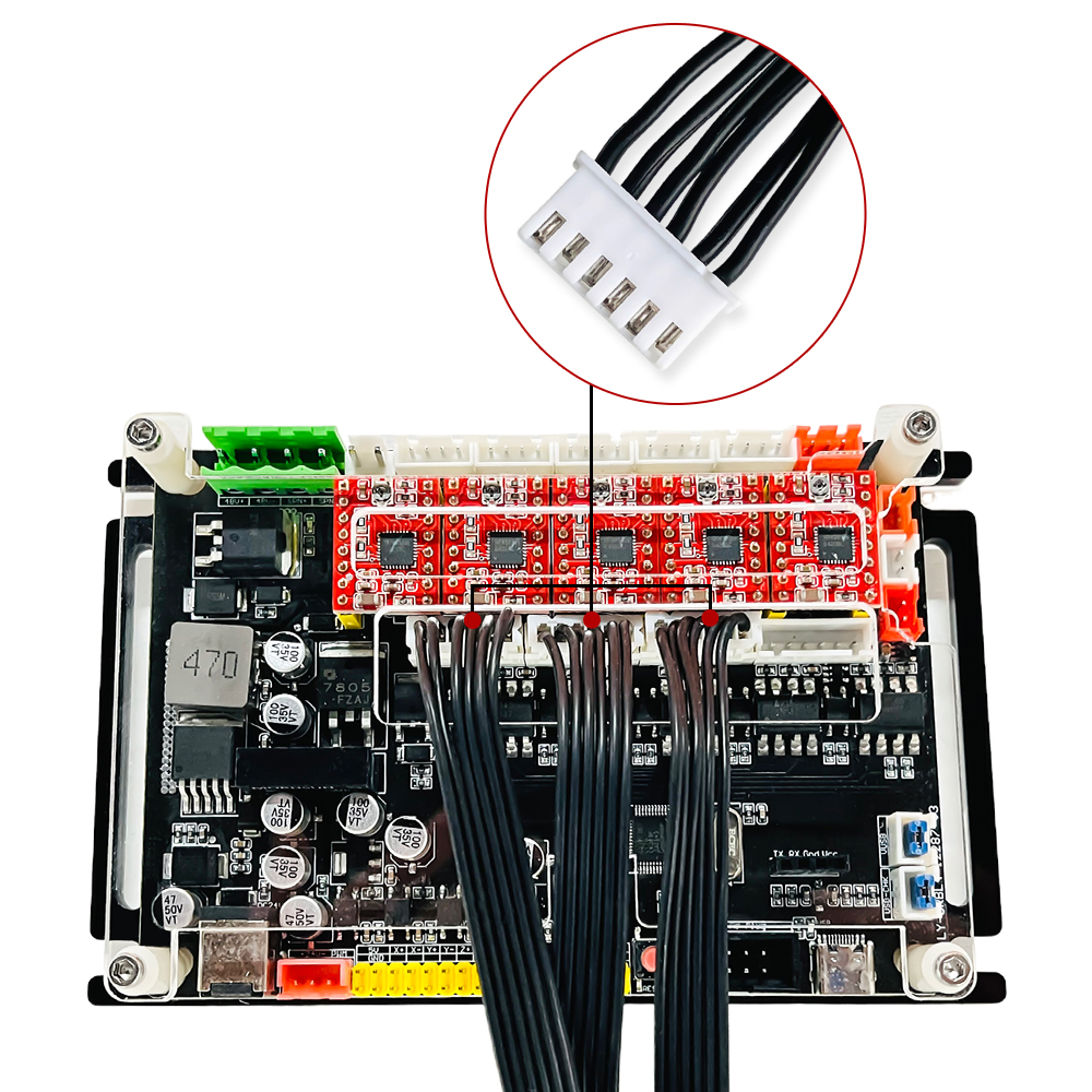 Động Cơ Bước Kết Nối Ổ Cáp 6pin Sử Dụng Để Kết Nối 4 Trục GRBL Ban Kiểm Soát Và DM542 DM556 Lái Xe