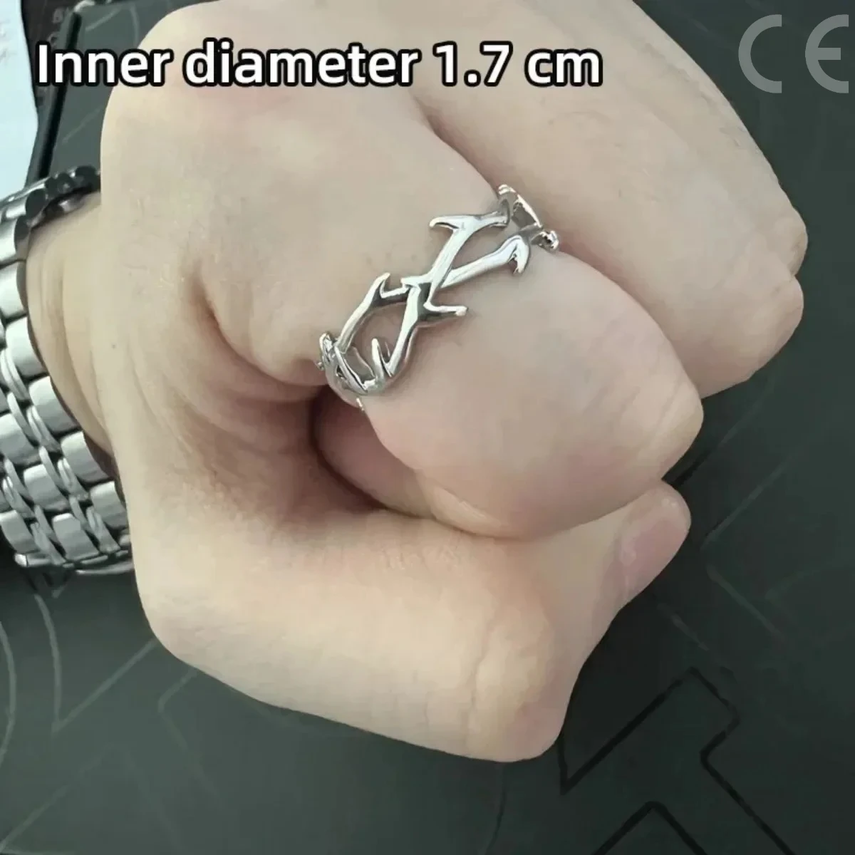 Anelli divisi classici punk Anelli semplici regolabili in acciaio inossidabile per accessori di gioielli per coppie di donne e uomini
