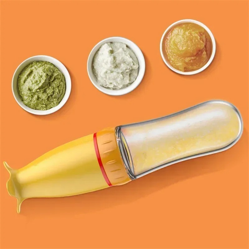 Babyvoeding Feeder, siliconen babyvoeding doseerlepel, 3oz knijpvoedingslepels met zuignap voor jongens meisjes kinderen peuters