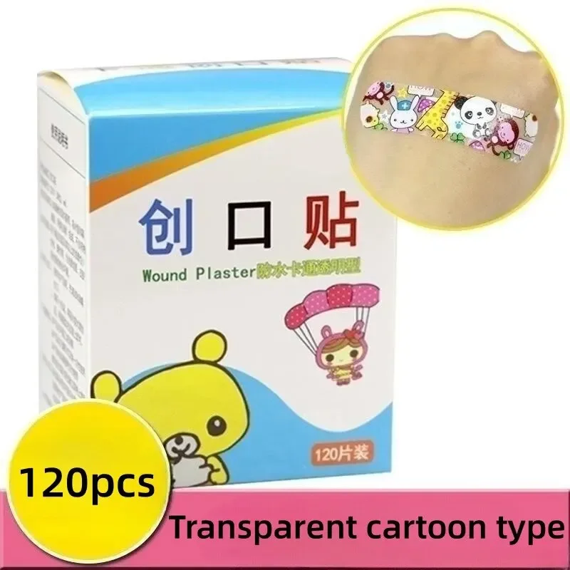 120 teile/los Cartoon Nette Gemusterte Atmungsaktive Wasserdichte Klebe Bandagen Gebogene Pflaster Patch Wunde Dressing Für Kinder