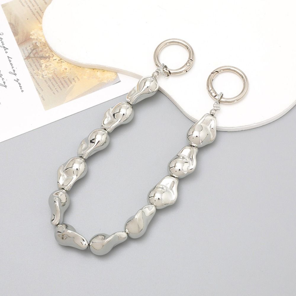 Replacement Irregular Pearl Phone Chain Durable Hardware DIY Beaded Bag Chains Hardware Bag Handle