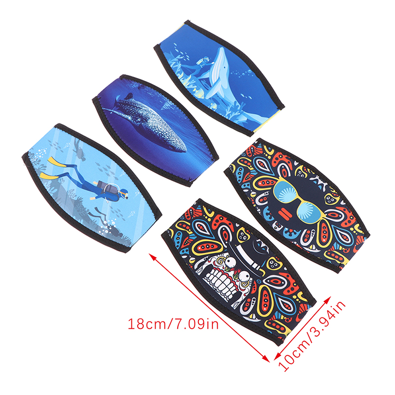 1 unidad de cubierta de correa para máscara de buceo y snorkel, protección acolchada cómoda, accesorios para envolver el cabello, correa para máscaras de buceo
