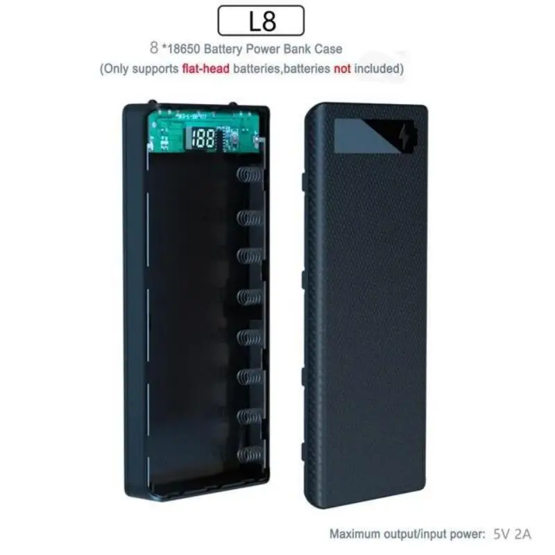 Dual USB Power Bank LED Shell DIY Shell 18650 Holder Cases Detachable Battery Charge Storage Box Without Battery For CellPhone