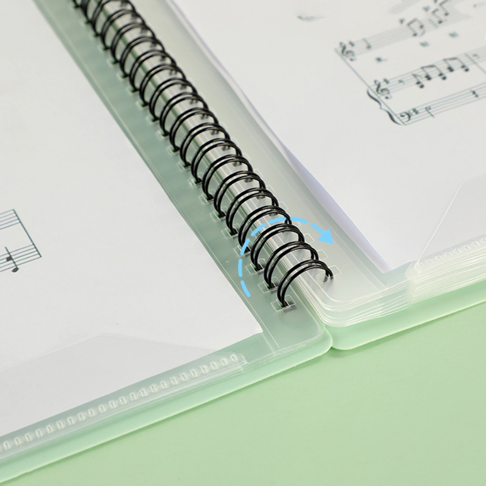 Flexible Multi-layer Music Score Folder Detachable 40 Pages Piano Music Score Folder Fits Letter Size Writable