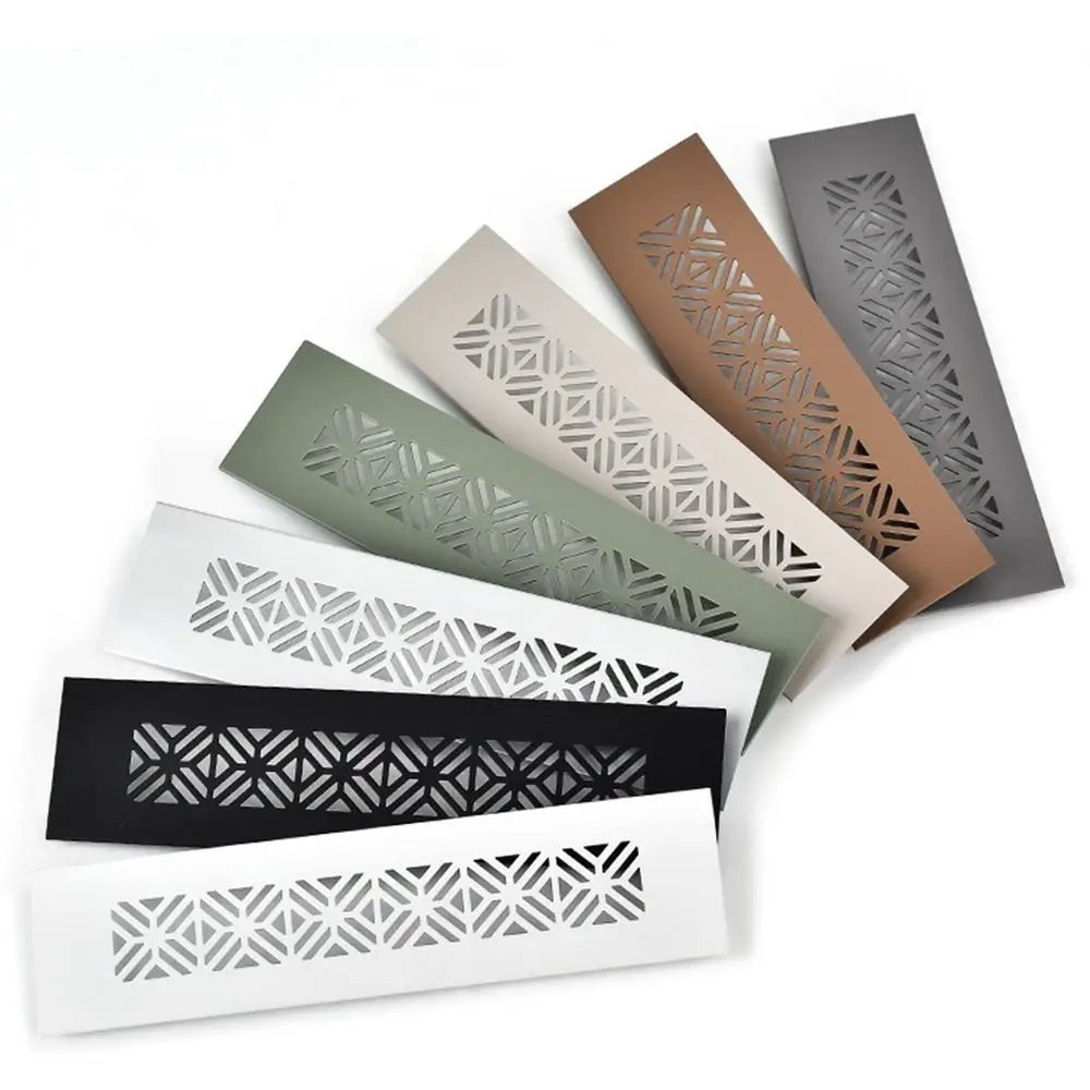 Aluminum Alloy Vents Cover Rectangle Louver Air Vent Decor Breathable Mesh 50/80cm Wide Ventilator Grille Cover