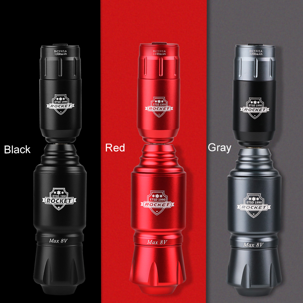 ไร้สาย Tattoo Kit Complete Mini Rocket เครื่องแบตเตอรี่ 20 ชิ้นเข็มสัก Power Rotary Tattoo ปากกาแต่งหน้าถาวร Tattoo Kit