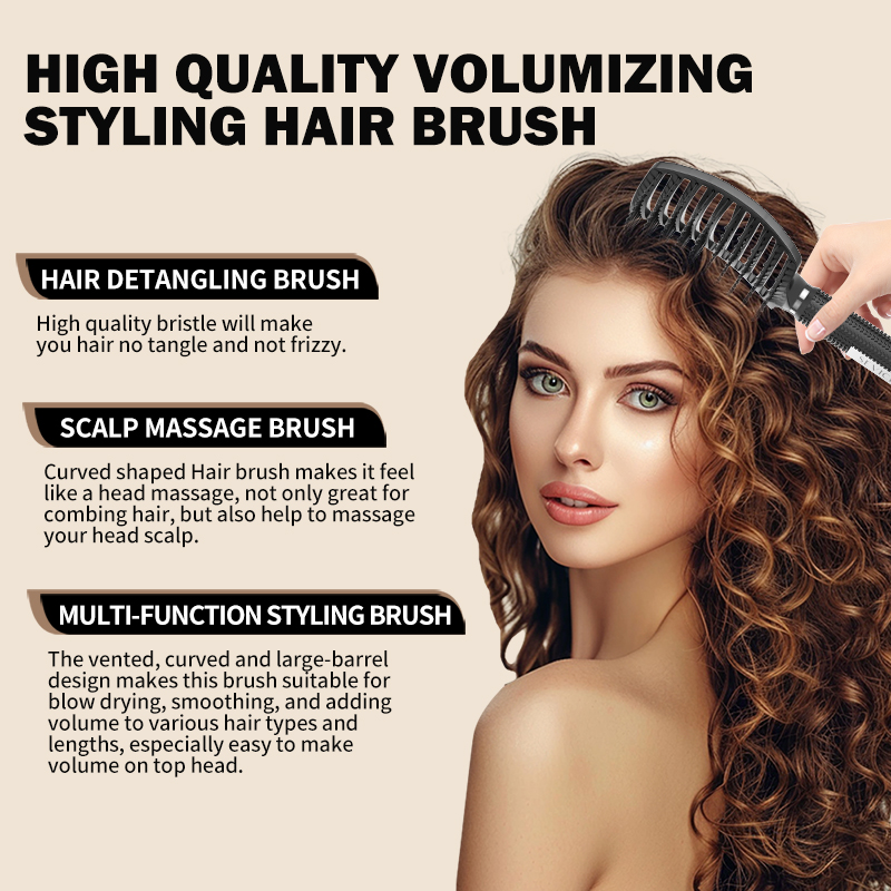 1Pcs Elastic Massage Comb Hollow Out Hair Brush Scalp Massage Combs Hair Styling Detangler Fast Blow Drying Detangling Tool
