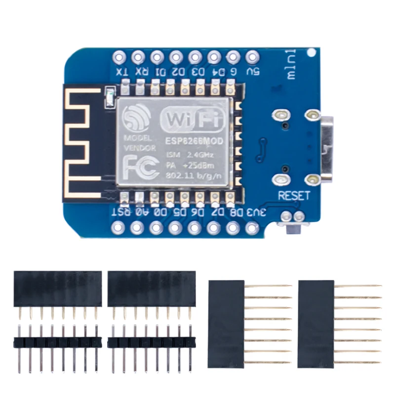 WAVGAT D1 Mini TYPE-C USB ESP8266 ESP-12F CH340G V2 WIFI Development Board D1 Mini NodeMCU Lua IOT Board 3.3V With Pins