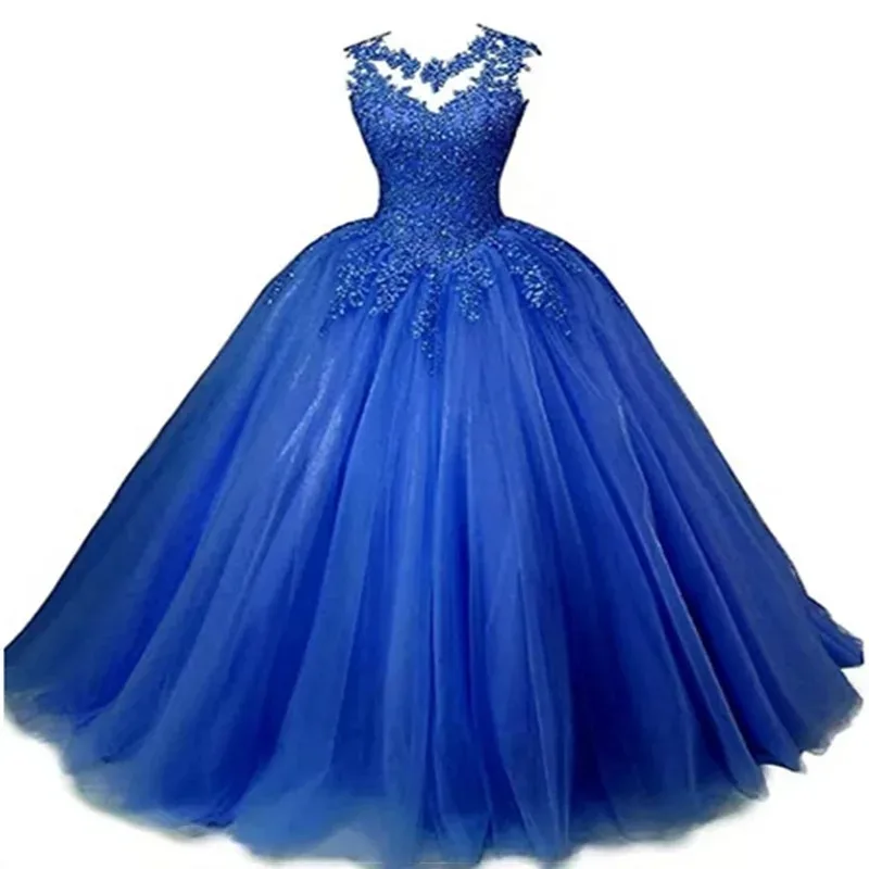 Бальное платье с прозрачным вырезом, Vestidos, винтажное кружевное вечернее платье принцессы на день рождения