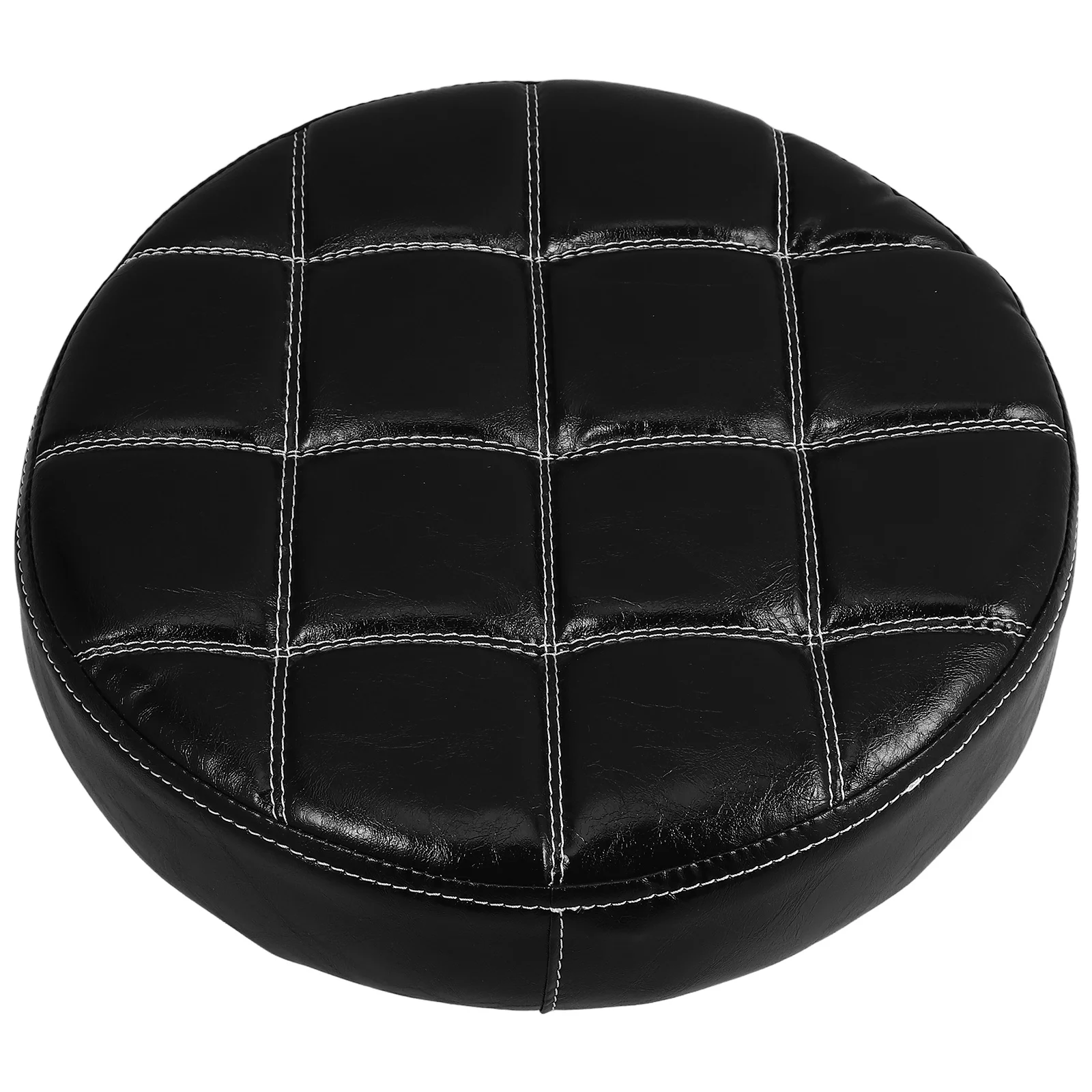 Tamborete redondo de substituição para assento, capa de almofada de espuma acolchoada pu, banco de bar, cadeira superior, acessório, peça de reparo confortável