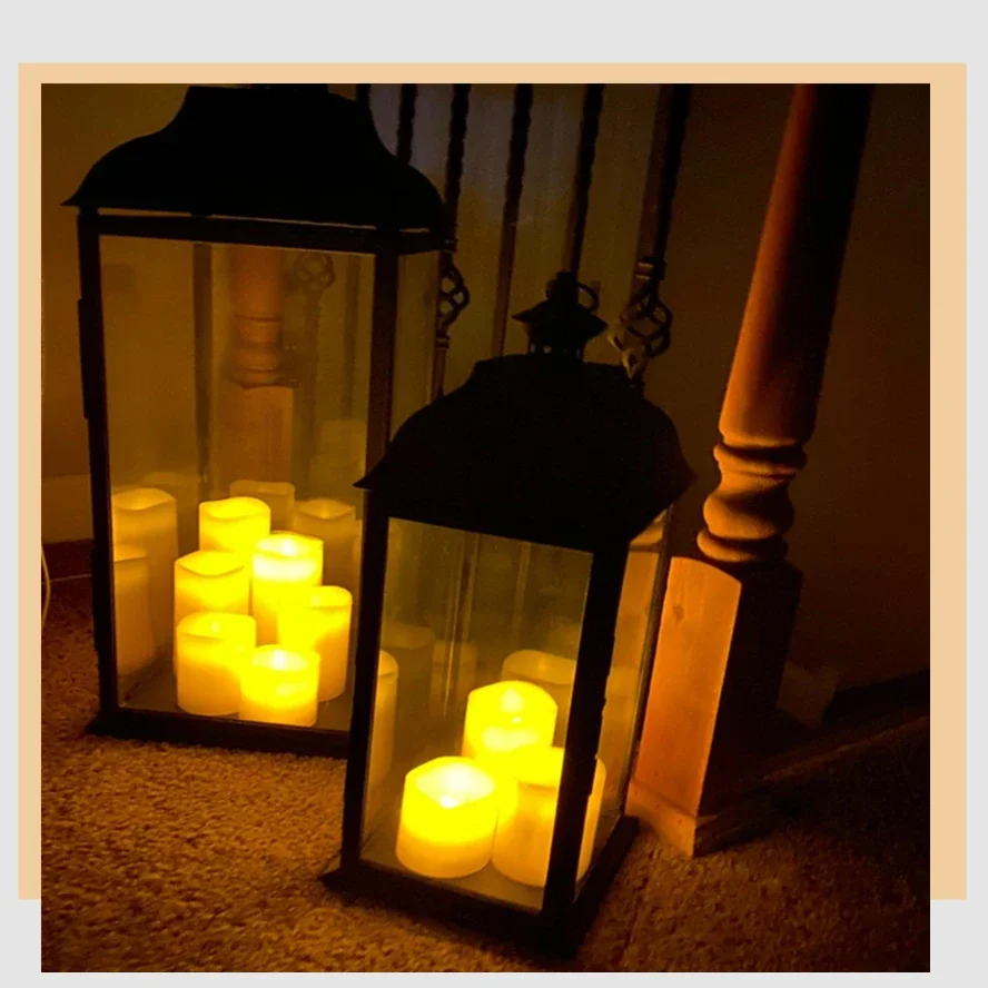 Vela de simulación LED con interruptor de batería, velas sin llama para boda, hogar, decoración navideña, luz cálida, 50/24 Uds.