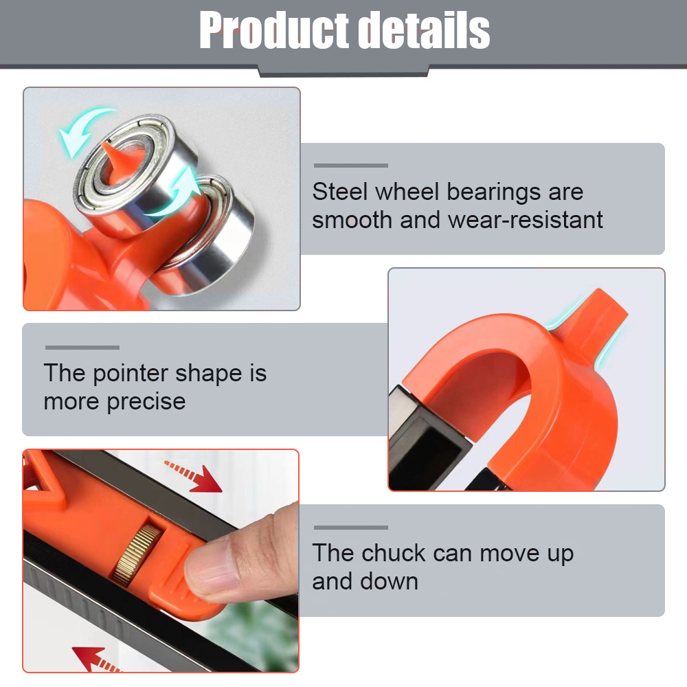1Pcs New Profile Scribing Ruler Contour Gauge With Lock Adjustable Locking Precise Woodworking Measuring Gauge Profile Duplicato