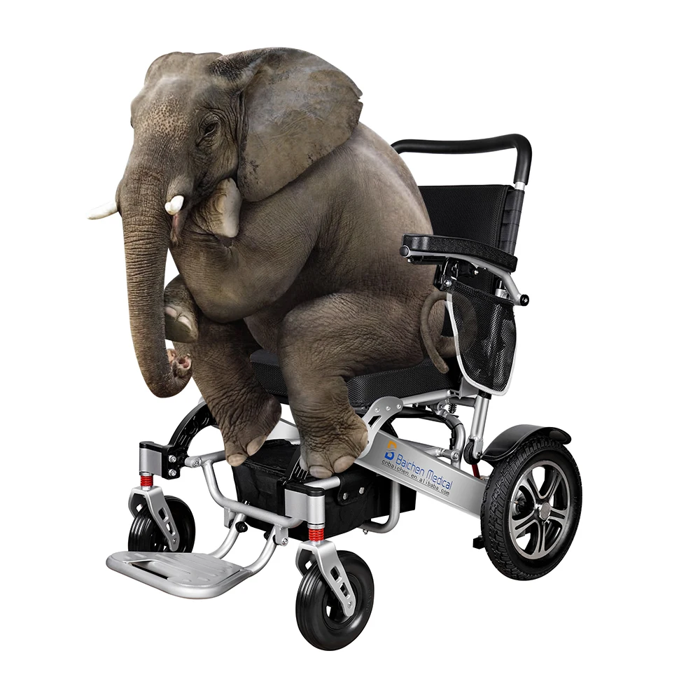 24V Lithium Battery High Quality Foldable Lightweight Electric Wheelchair For Disabled With Remote Control