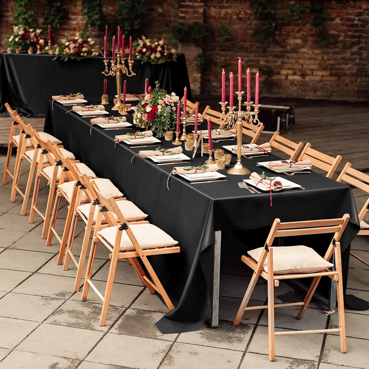 Toalha de mesa retangular de cetim, brilhante, suave, branco, rosa, cor sólida, capa de mesa, suprimentos para festa de casamento, decorações de mesa