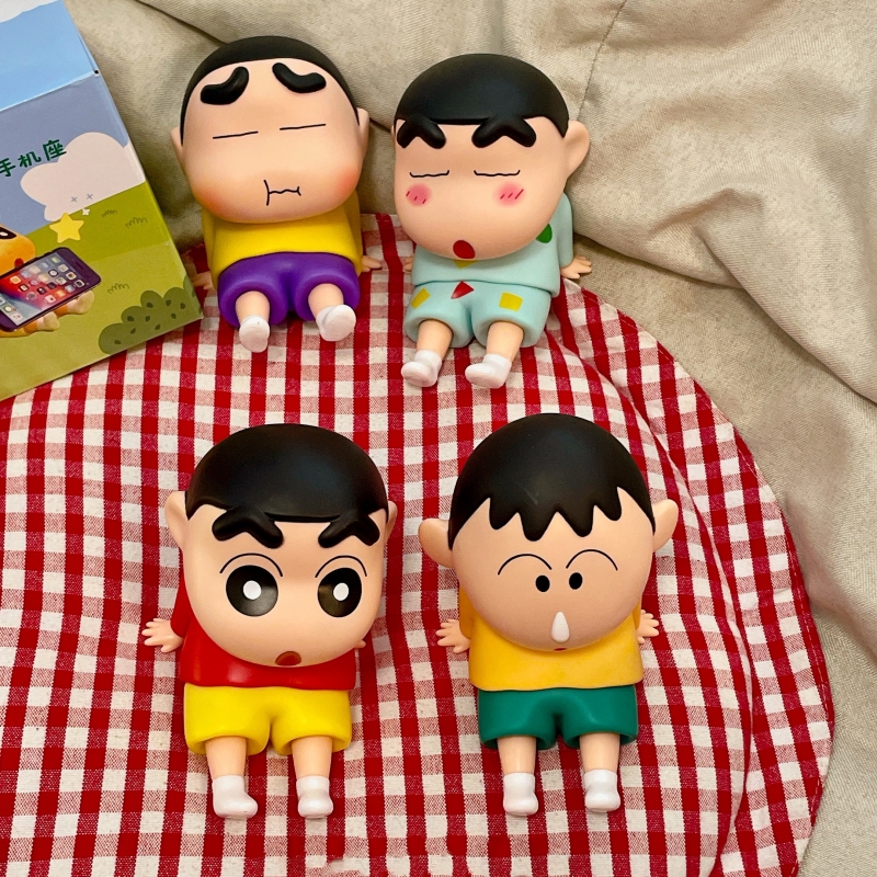 Crayon Shin-chan Boochan Cartoon Mobile Phone Holder Creative Desktop Decoration Toys Cute Ornament Holiday Gifts For Boys Girls