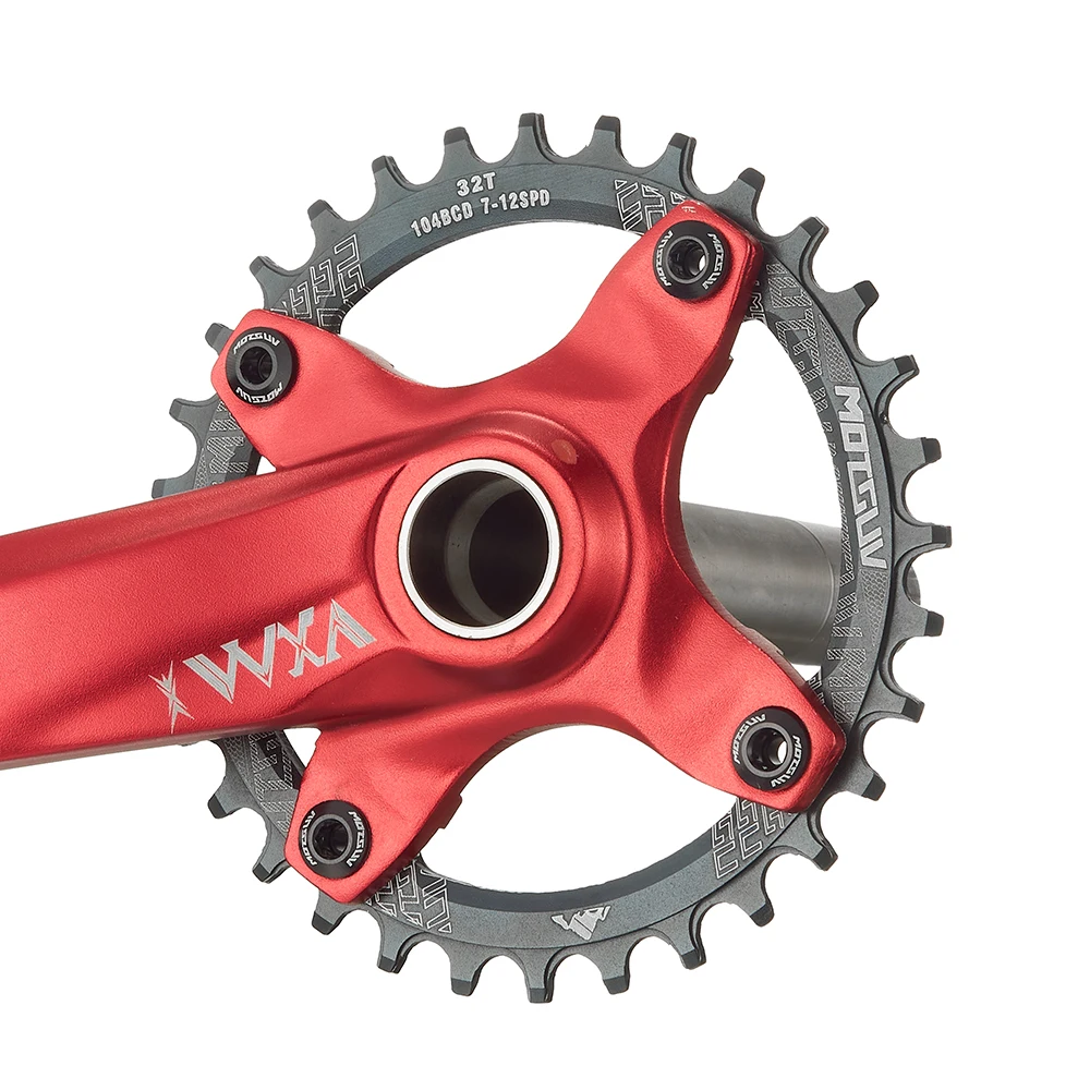 Xe Đạp Quay 104BCD Hình Vòng Tròn Hẹp Rộng 32T/34T/36T/38T MTB Chainring xe Đạp Chainwheel Xe Đạp Vòng Tròn Crankset Đơn Đĩa