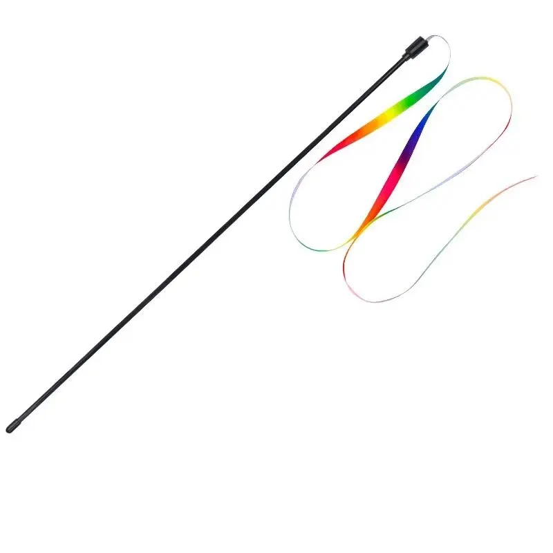 1 PC Teasing Cat Stick ภายนอก Teasing ของเล่นแมว Teasing Cat Teasing ของเล่นสุนัข Teasing Cat Stick Interactive สนุกสัตว์เลี้ยงอุปกรณ์