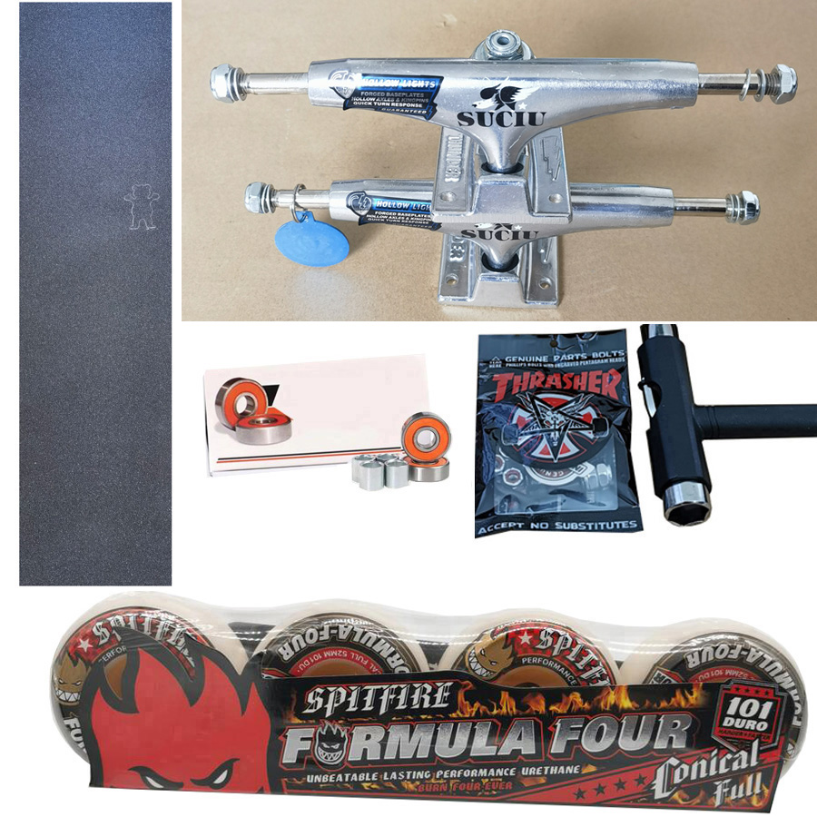 สเก็ตบอร์ด SPITFIRE ล้อ Forged THUNDER รถบรรทุก คุณภาพดี แบริ่งเหล็กโปรโครเมี่ยม เทปจับ 5.25 นิ้ว