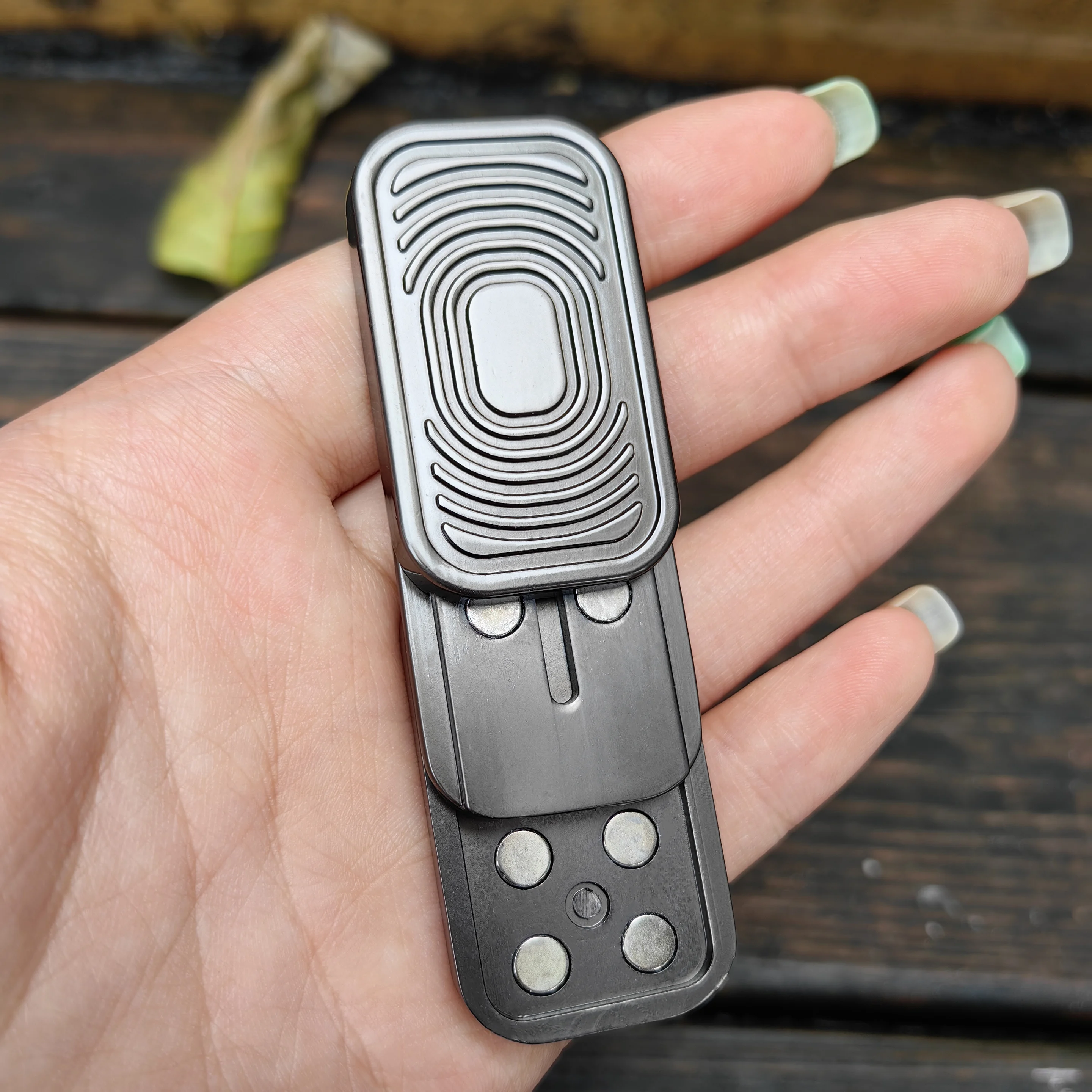 Push Card Magnetic Slider EDC Fidget Slider Metal ADHD Anti Stress Toys Stress and Anxiety Relief Fidget Toys Desk Toy Gift