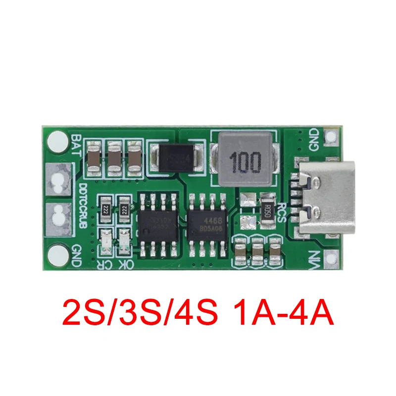 Multi-Cell 2S 3S 4S Type-C To 8.4V 12.6V 16.8V Step-Up Boost LiPo Polymer Li-Ion Charger 7.4V 11.1V 14.8V 18650 Lithium Battery