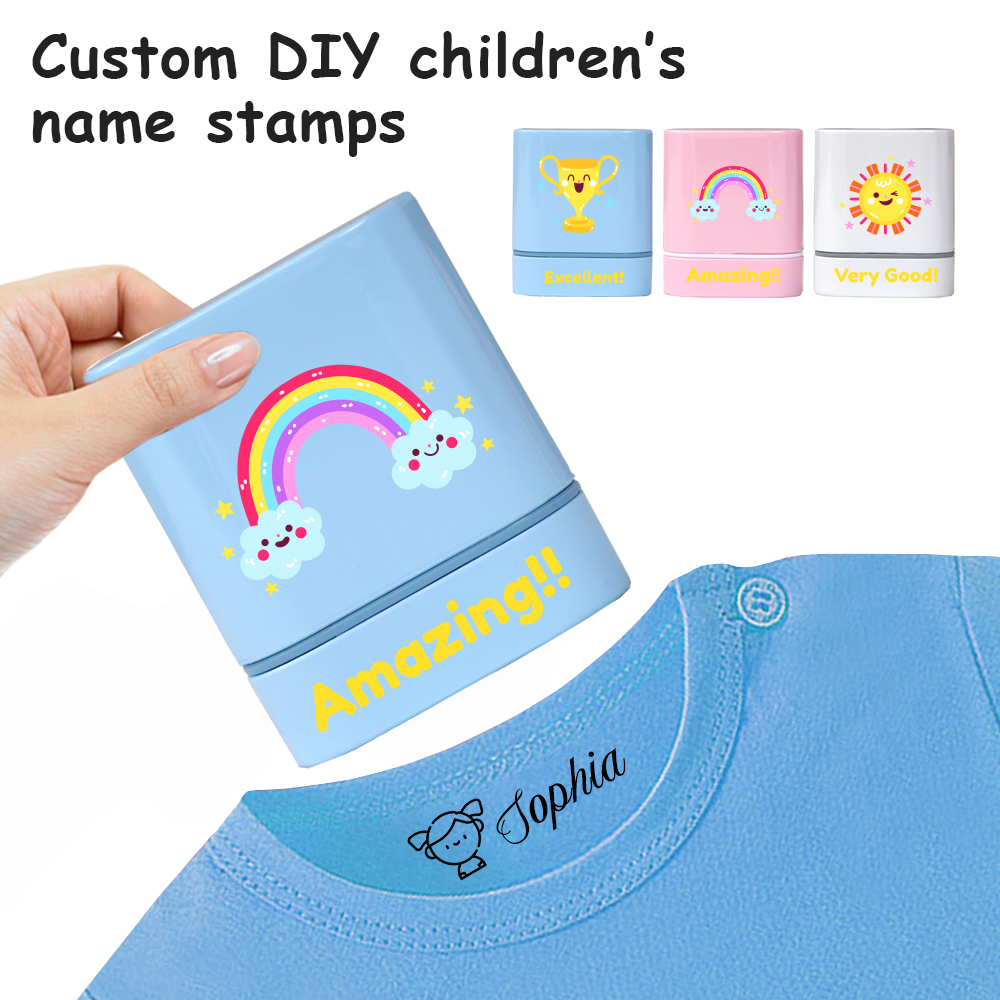 Cartoon Motivational Encouragement Children'S Clothing Personalized Stamp Baby Student Custom School Name Waterproof