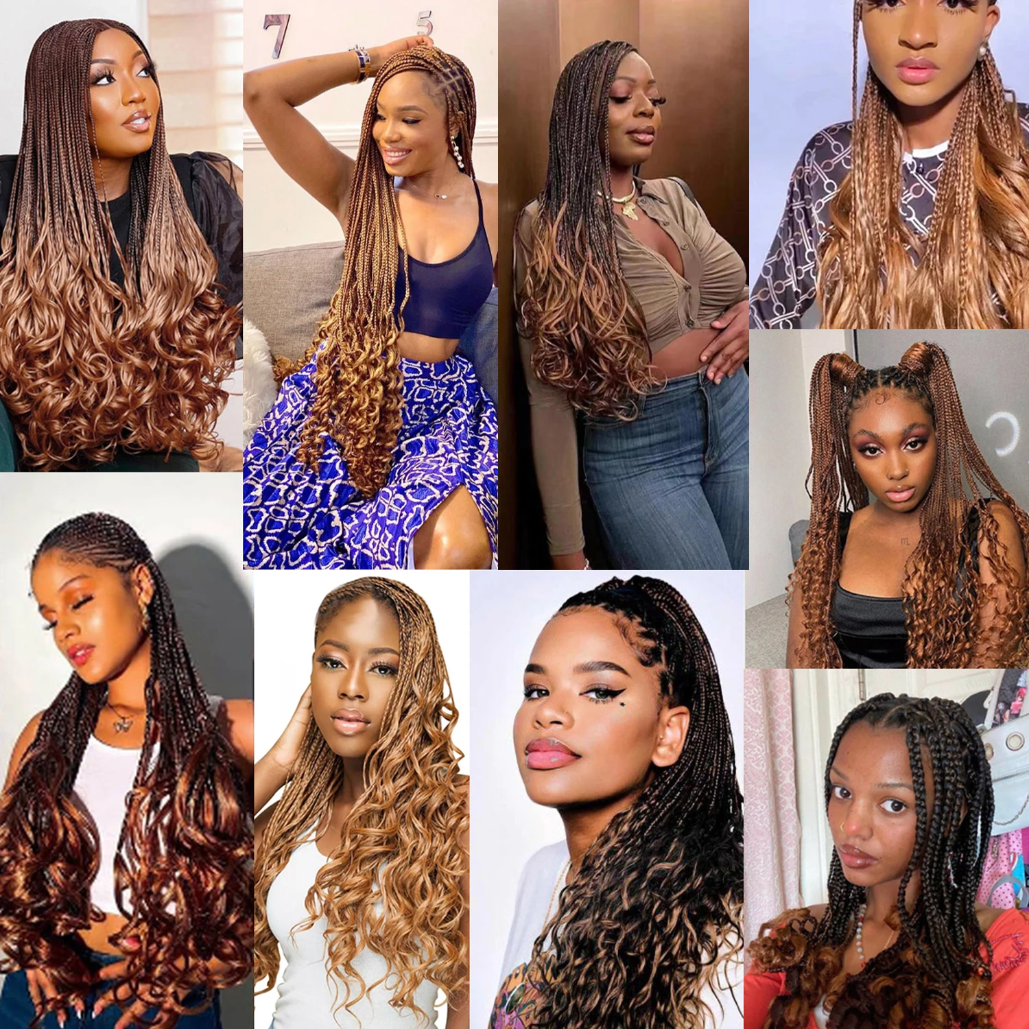 หลวมคลื่นเกลียว Curl Braids ผมสังเคราะห์ภาษาฝรั่งเศสคํา Curls Braiding Hair Extensions สูงอุณหภูมิ Ombre Pre ยืดผม