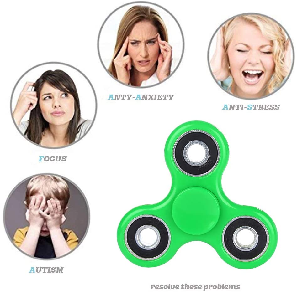 High-Quality ABS Fidget Spinner EDC Tri-Spinner for Stress Relief Autism ADHD Adult & Kids Fun Toy