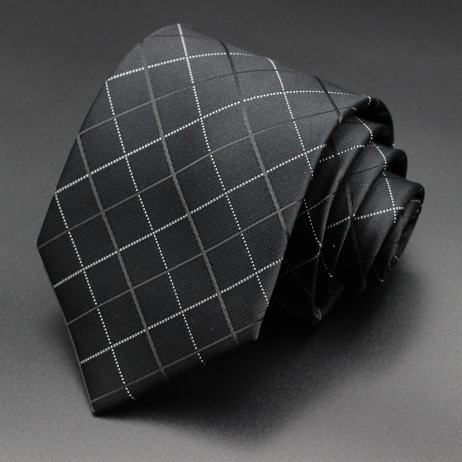 Luxe zwarte kleuren 8 cm herenstropdas Paisley gestreepte jacquard das zakelijke stropdassen voor mannen