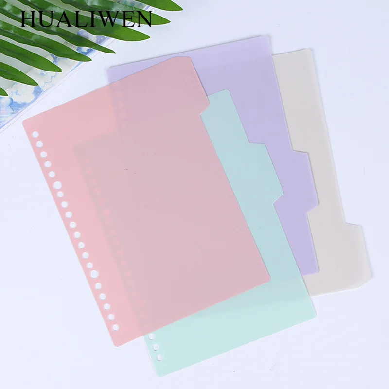 4Pcs/set B5 A5 A6 Binder Index Dividers Index Page for Loose-leaf Notebook Scrapbook Stationery Bookmark School Office Supplies