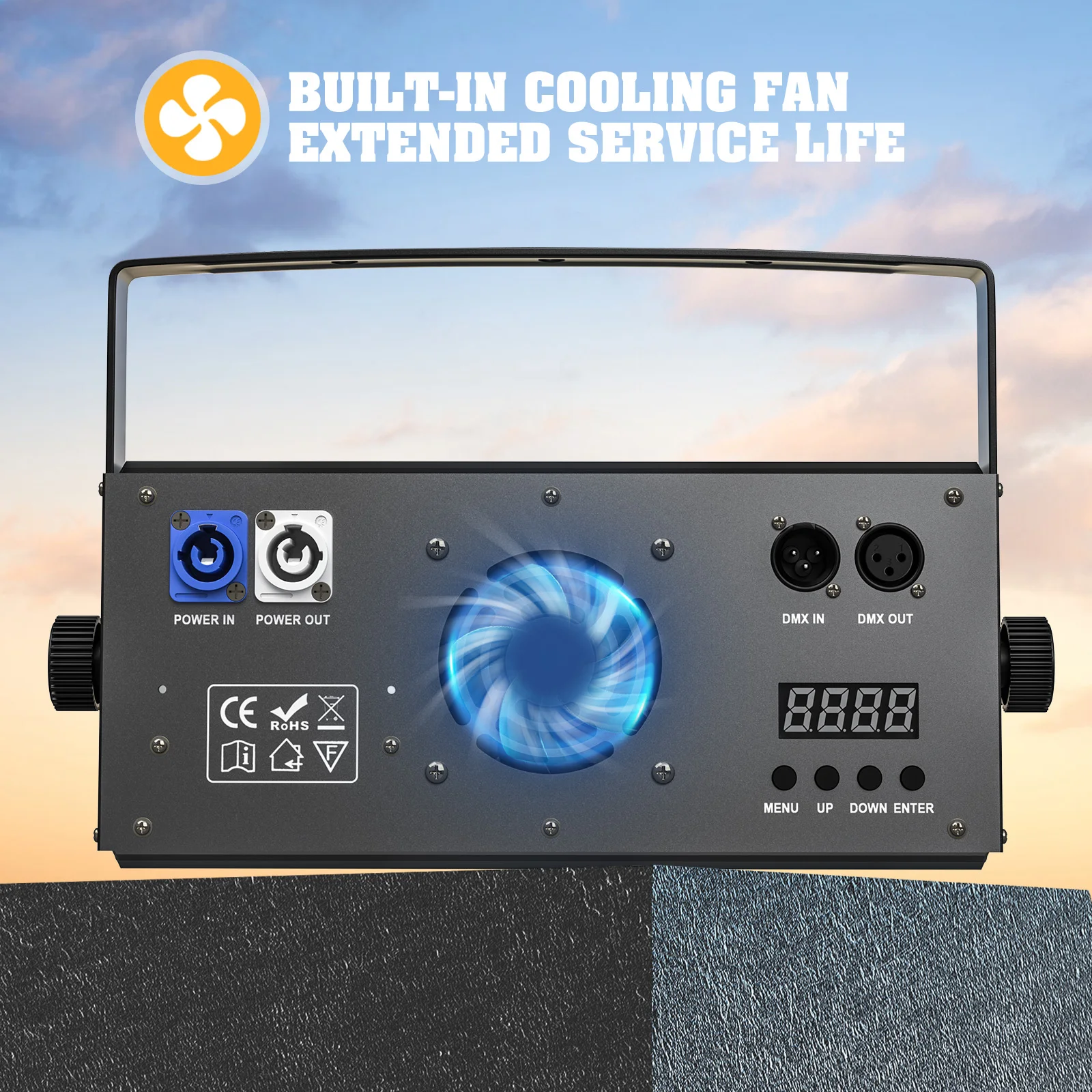 U'King 4 pièces 200W COB Par lumière 2x100W Blinder éclairage 2 yeux LED 2IN1 COB blanc chaud froid éclairage fête Bar DMX éclairage de scène